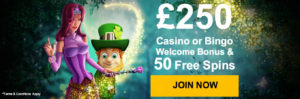 Casino or Bingo welcome bonus