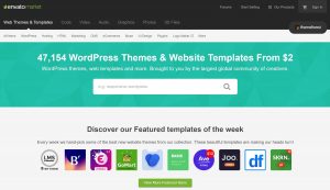 themeforest homepage