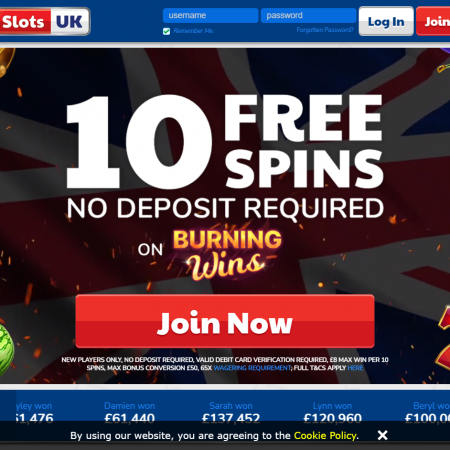 Get 10 burning wins free spins with no deposit at Online Slots UK