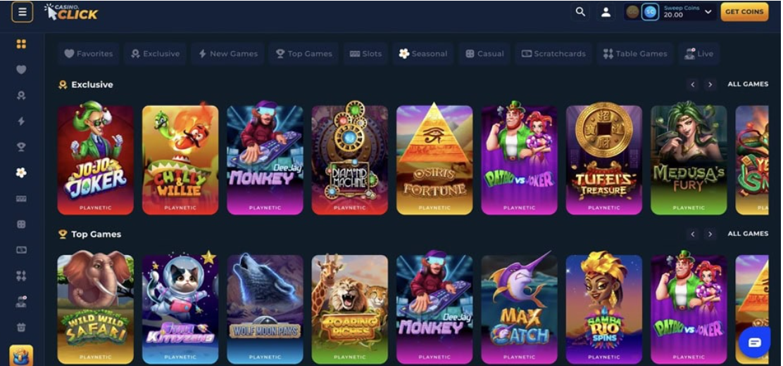 Casino.click Sweepstakes Casino Review