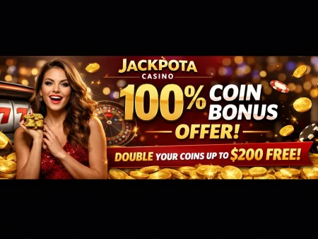 Jackpota Casino Bonus – 100% Coin Bonus Offer