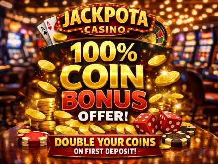 Jackpota Casino Bonus – 100% Coin Bonus Offer