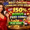 Best Online Gambling Sites USA – Get 150% Bonus & Free Coins